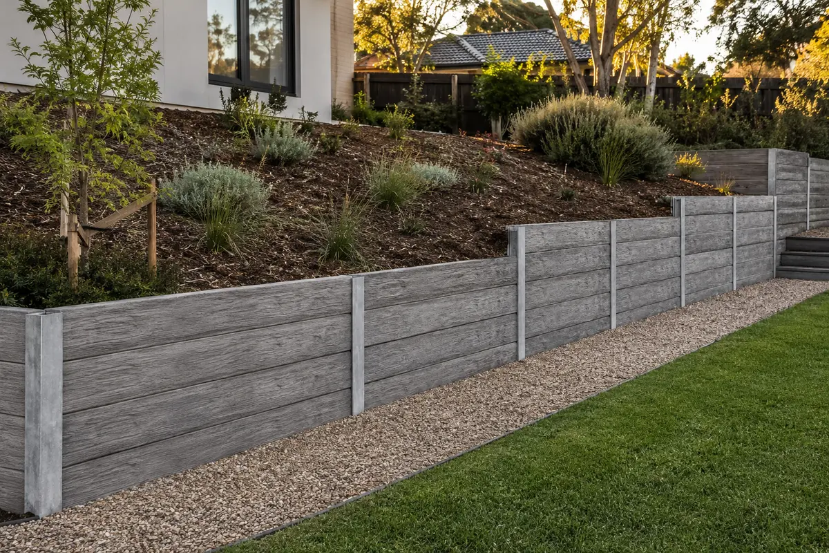 Outdoor retaining wall repair in Melbourne's north